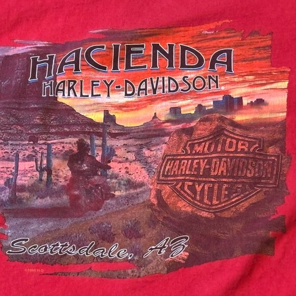 ~~Harley Davidson XL  T-shirt, Hacienda Harley Davidson, Scottsdale, AZ..VGUC!! - Picture 1 of 6